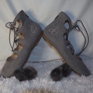 🎀SAM EDELMAN Felicia Stella Pom Pom Shoes size 4 "NWOT"